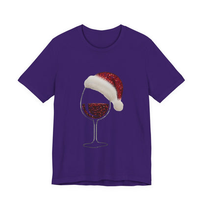Sequin Wine & Santa Hat (Style #2-NOT REAL SEQUIN) T-Shirt