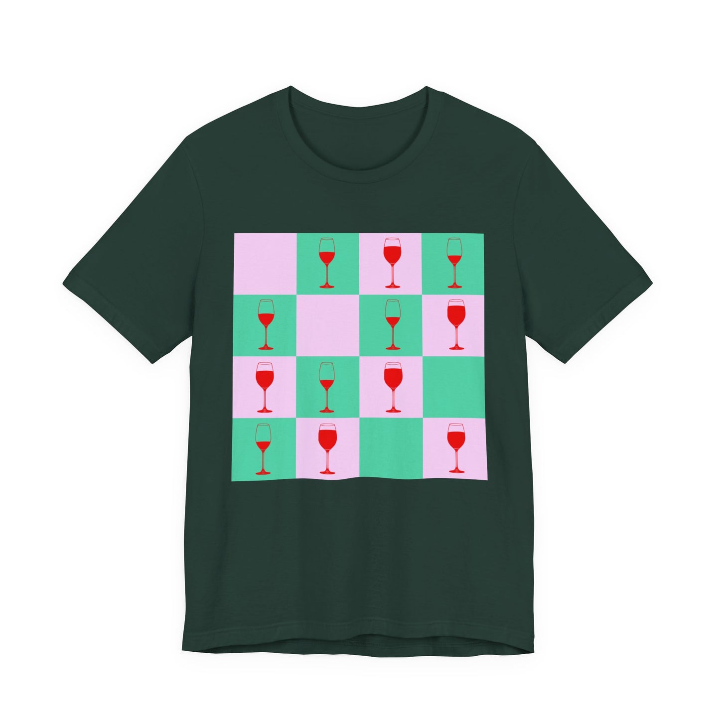 Checkerboard Wine T-Shirt