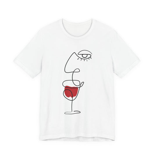 Sipping Line Art Graphic T-Shirt