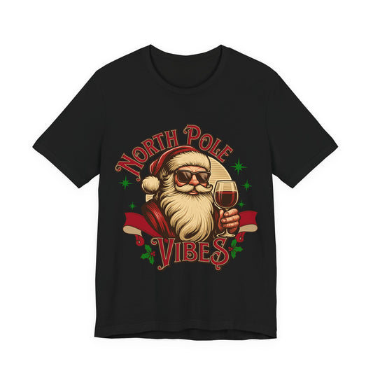 North Pole Vibes Wine T-shirt