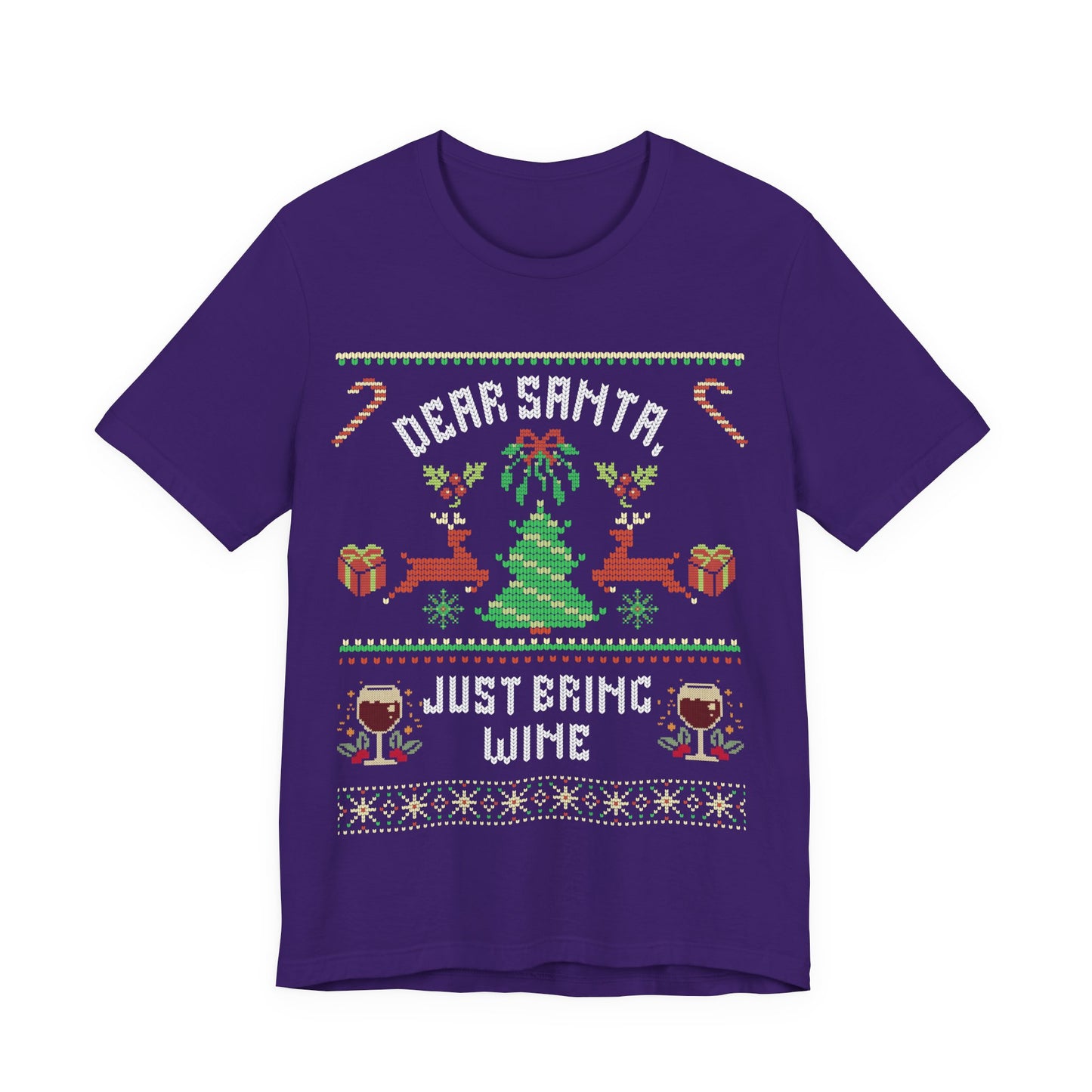 Dear Santa Just Bring Wine T-shirt