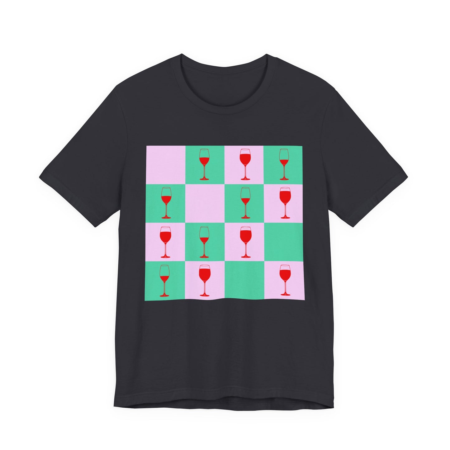 Checkerboard Wine T-Shirt