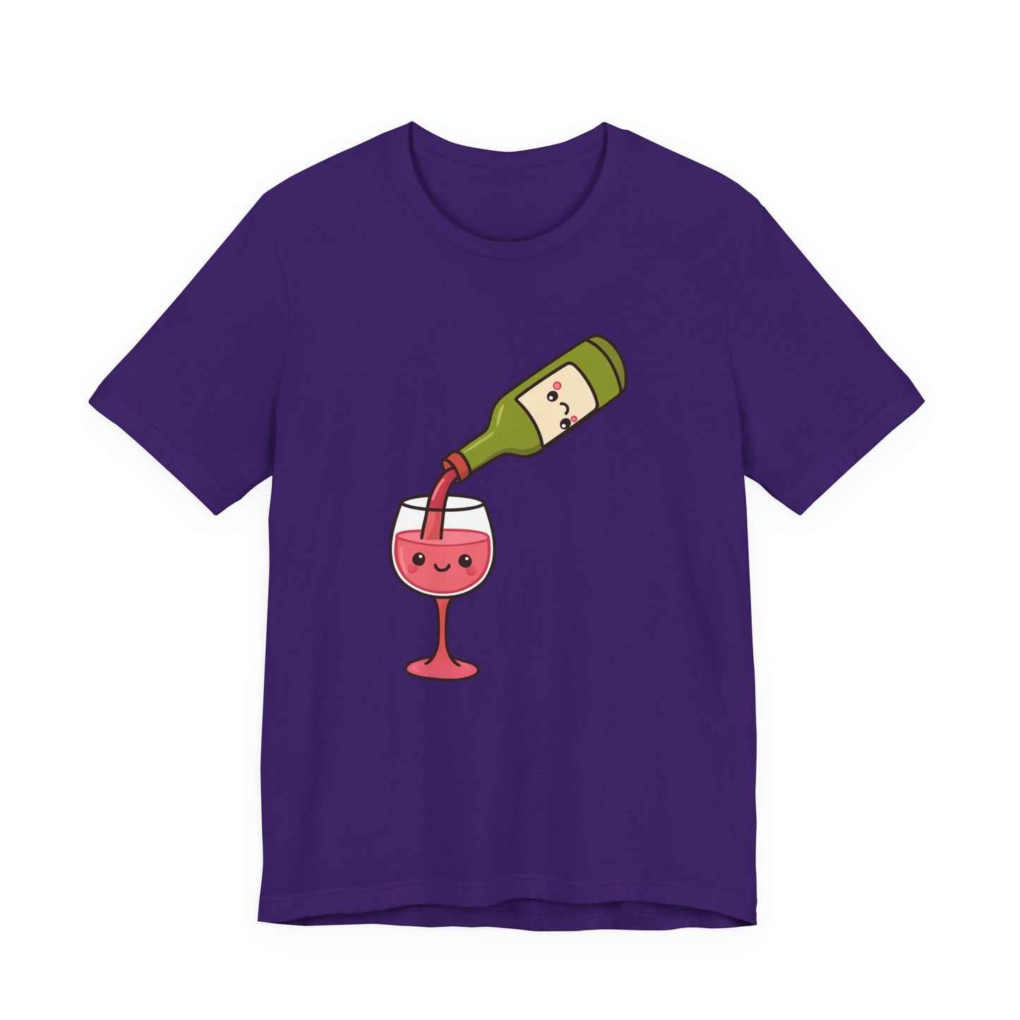 Kawaii Wine Pour Graphic T-Shirt