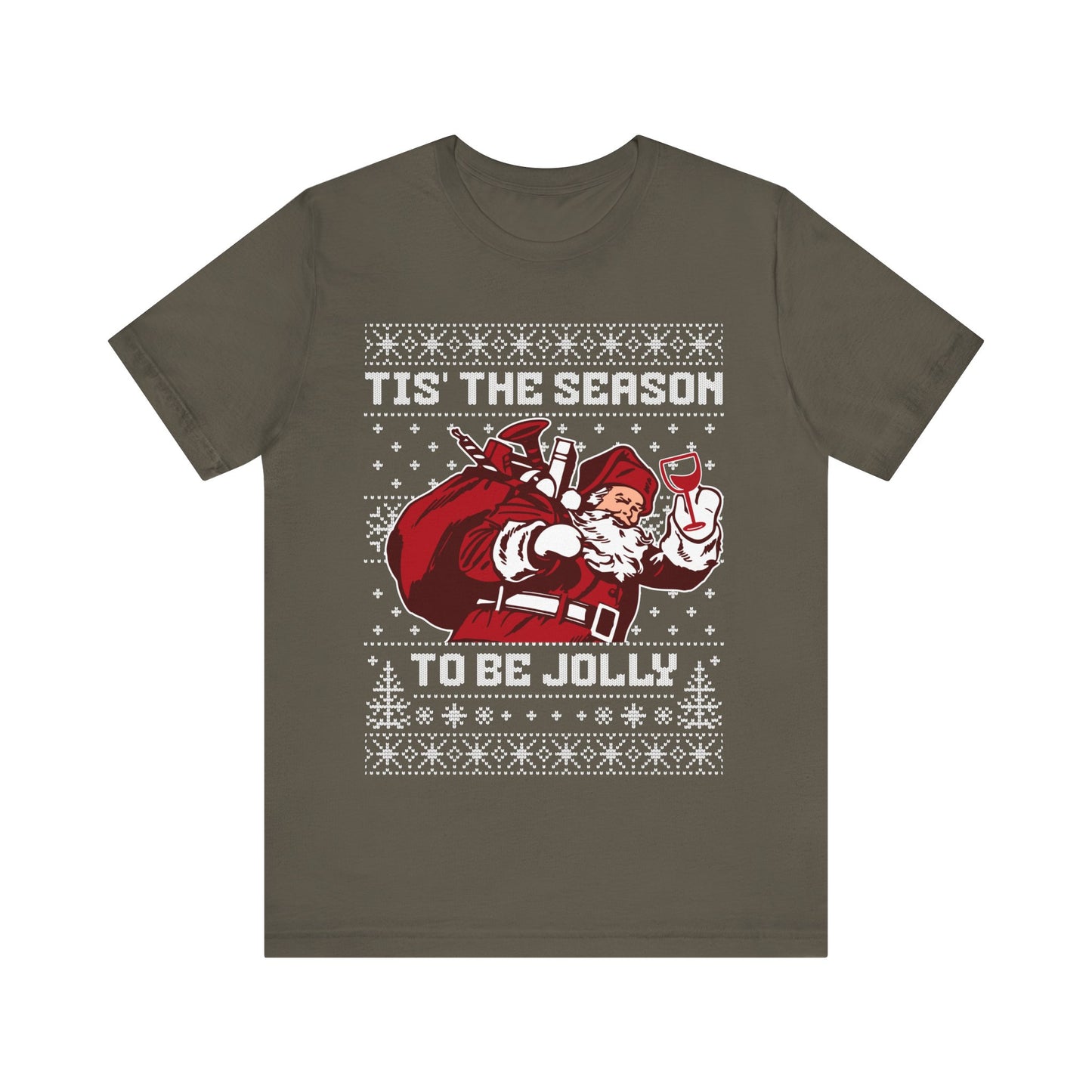 Tis The Season To Be Jolly Wine T-shirt