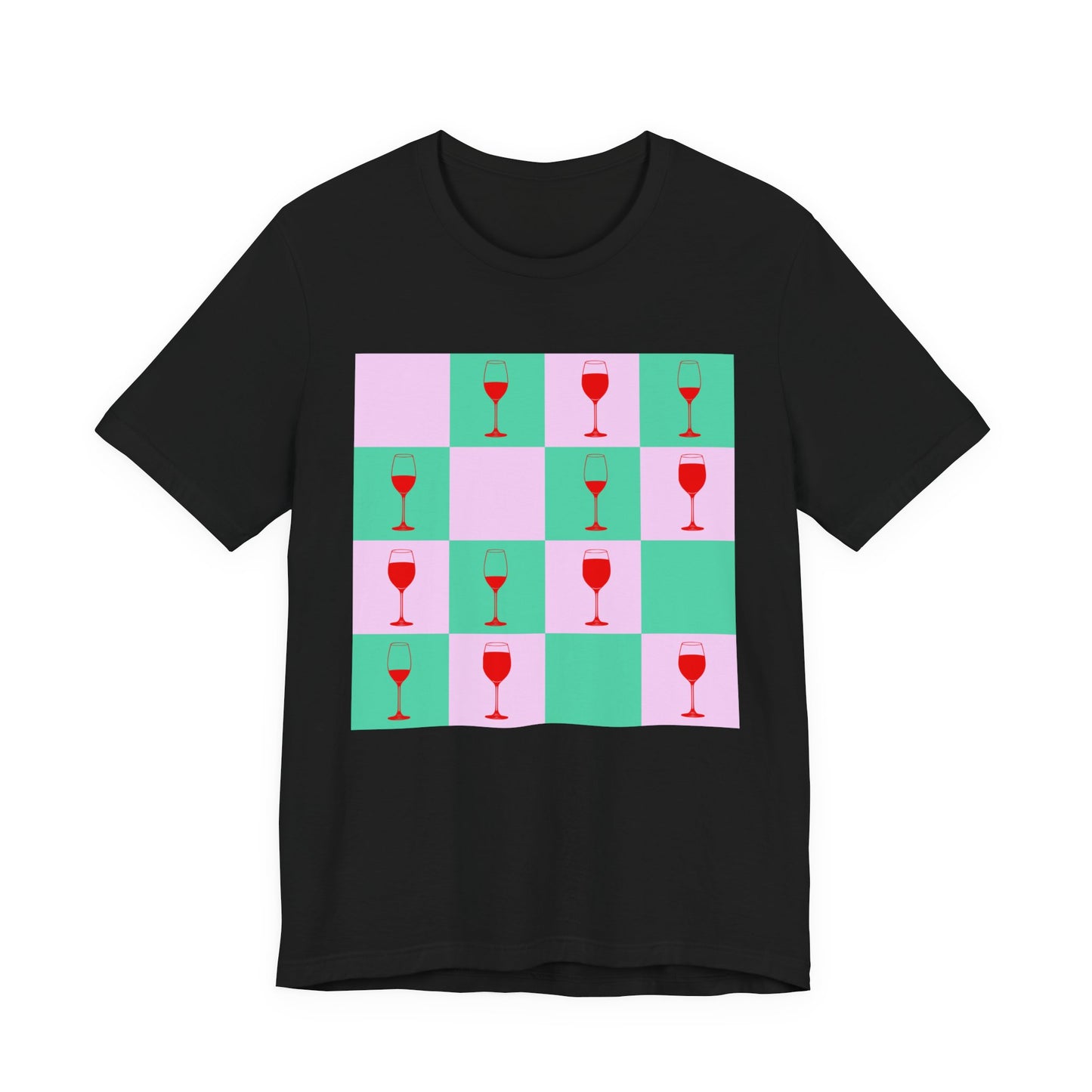 Checkerboard Wine T-Shirt