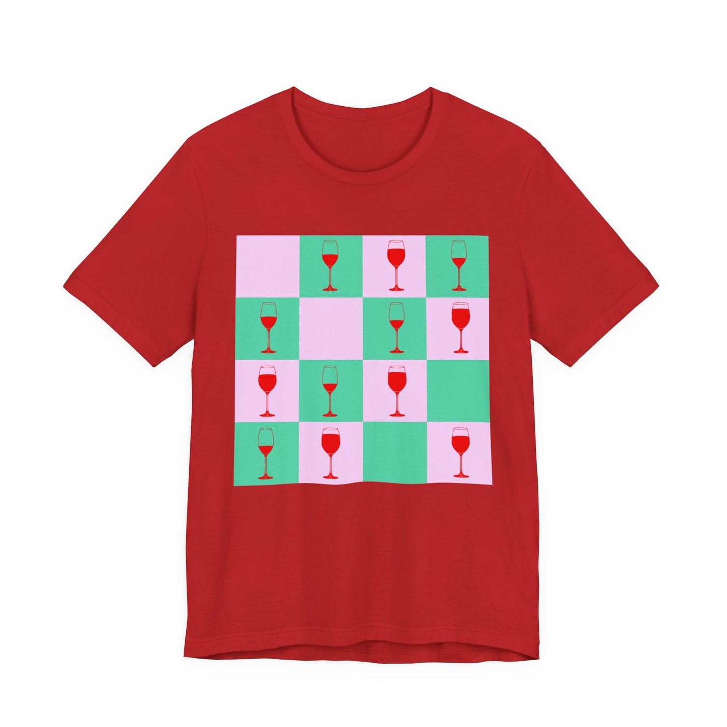 Checkerboard Wine T-Shirt