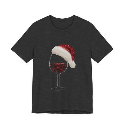 Sequin Wine & Santa Hat (Style #2-NOT REAL SEQUIN) T-Shirt