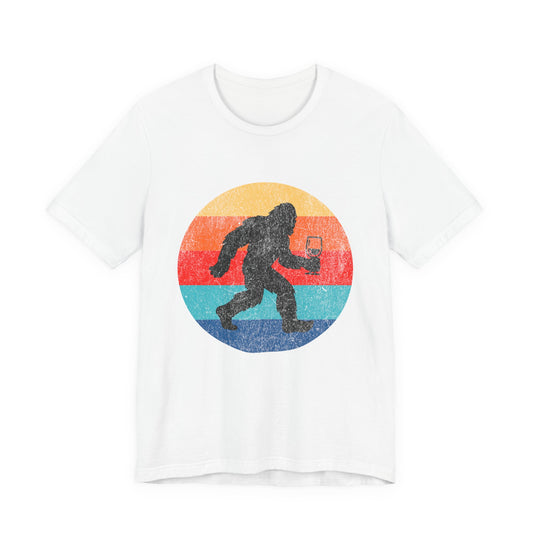 Sasquatch Retro Wine Sunset Graphic *Weathered* T-Shirt