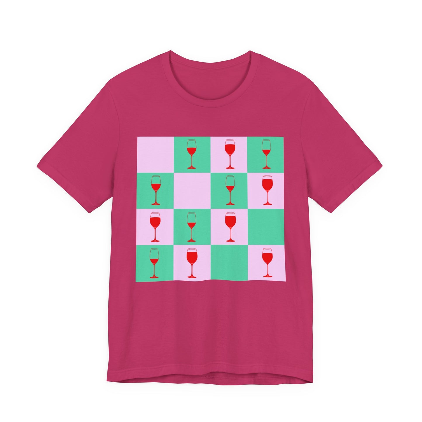 Checkerboard Wine T-Shirt