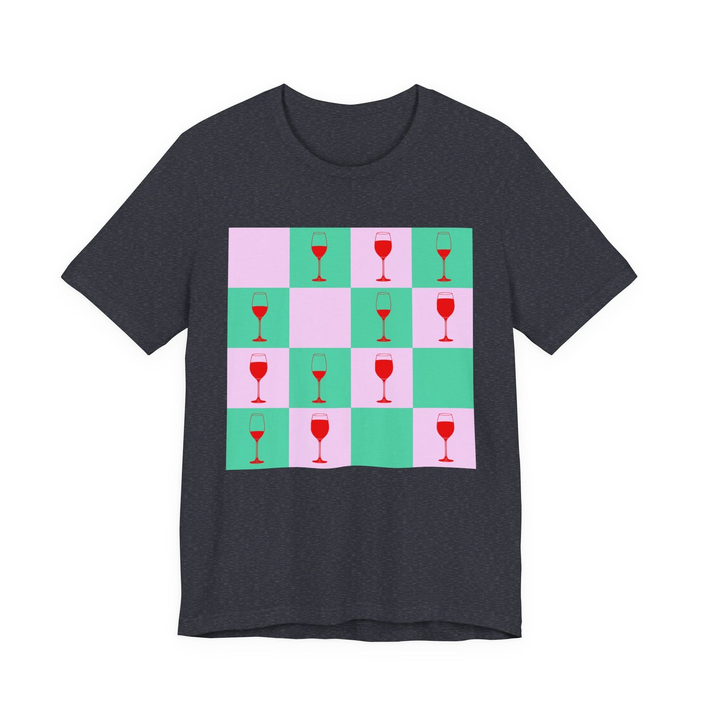 Checkerboard Wine T-Shirt