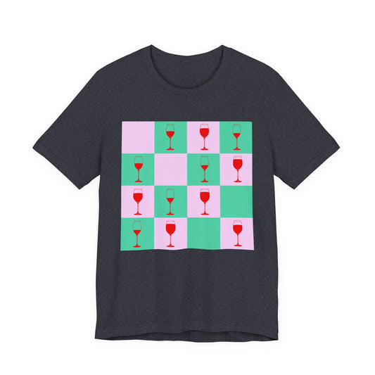 Checkerboard Wine T-Shirt