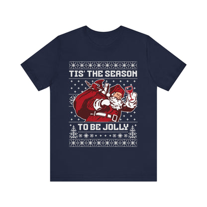 Tis The Season To Be Jolly Wine T-shirt