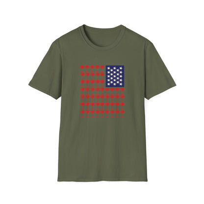 Wine Glass Flag T-Shirt — Patriotic 4th of July Drinking Tee