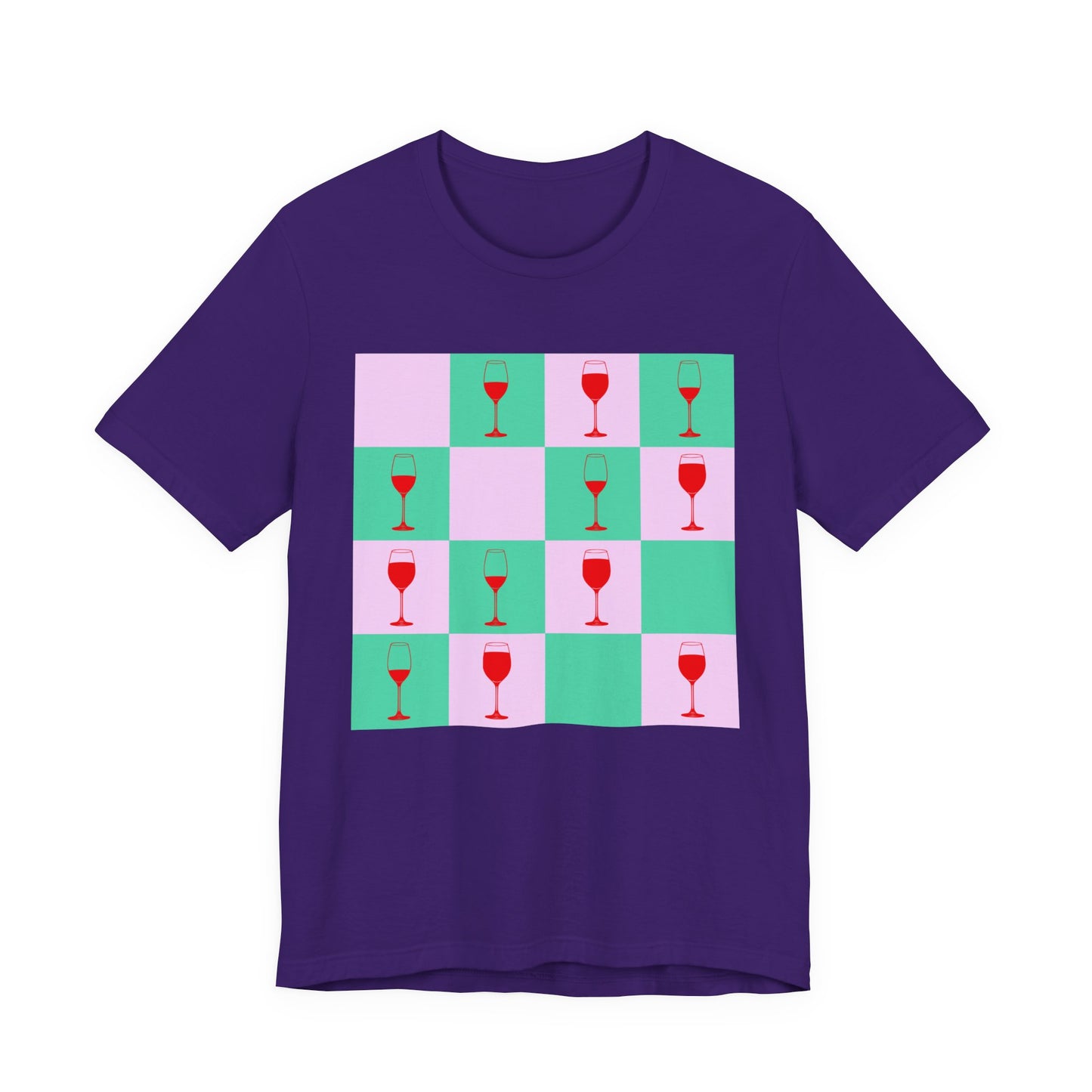 Checkerboard Wine T-Shirt