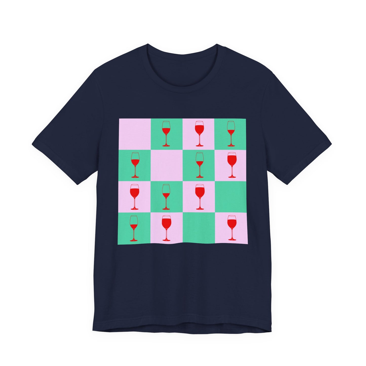 Checkerboard Wine T-Shirt
