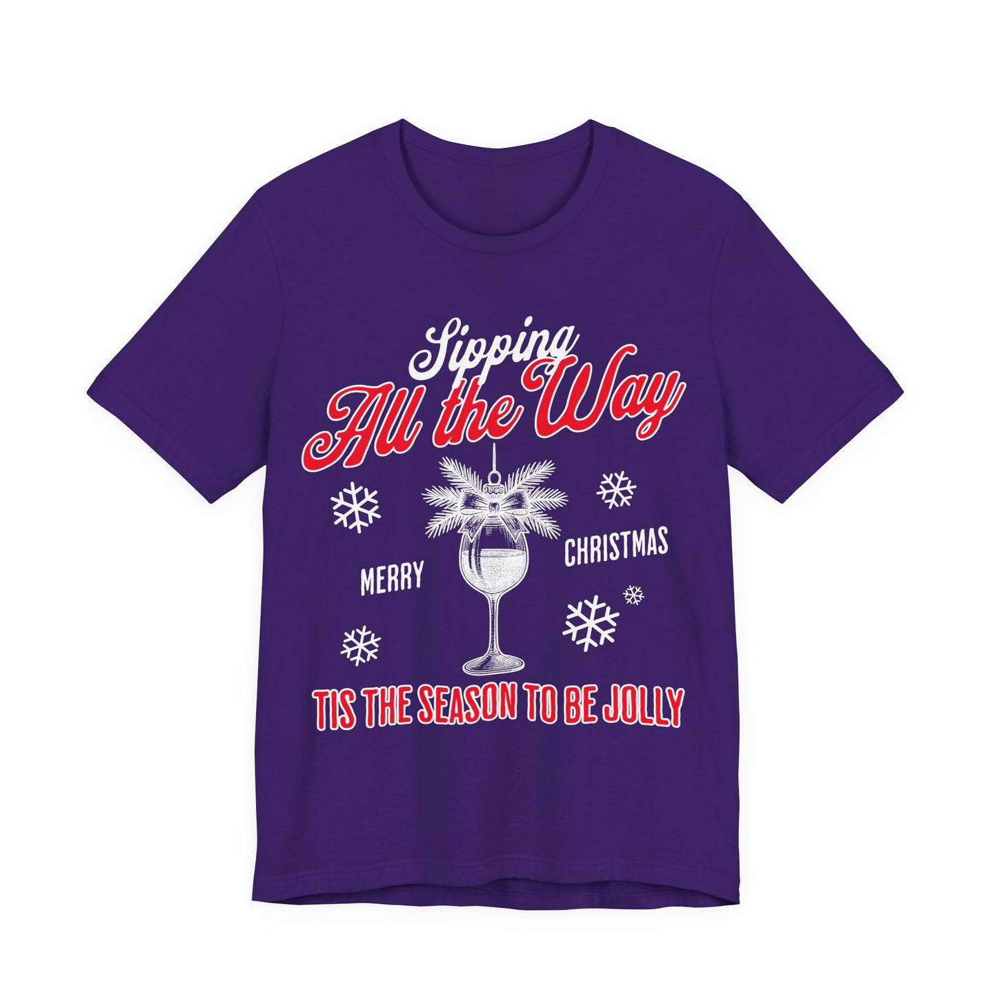 Sipping All The Way Wine T-shirt